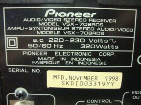 Pioneer Stereo Hifi zesilova Pioneer VSX 708 RDS pkn funkn (4)
