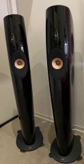 Sloupov� reproduktory KEF Blad Floorstanding Loudspeakers - Piano Black/Copper - bazar
